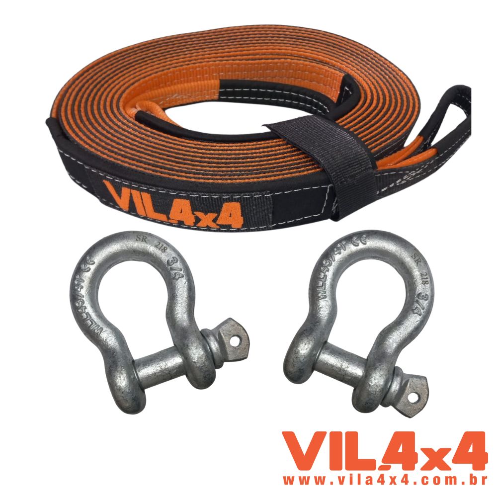 KIT CINTA REBOQUE 10M X 10TON C/ PAR DE MANILHA 3/4″